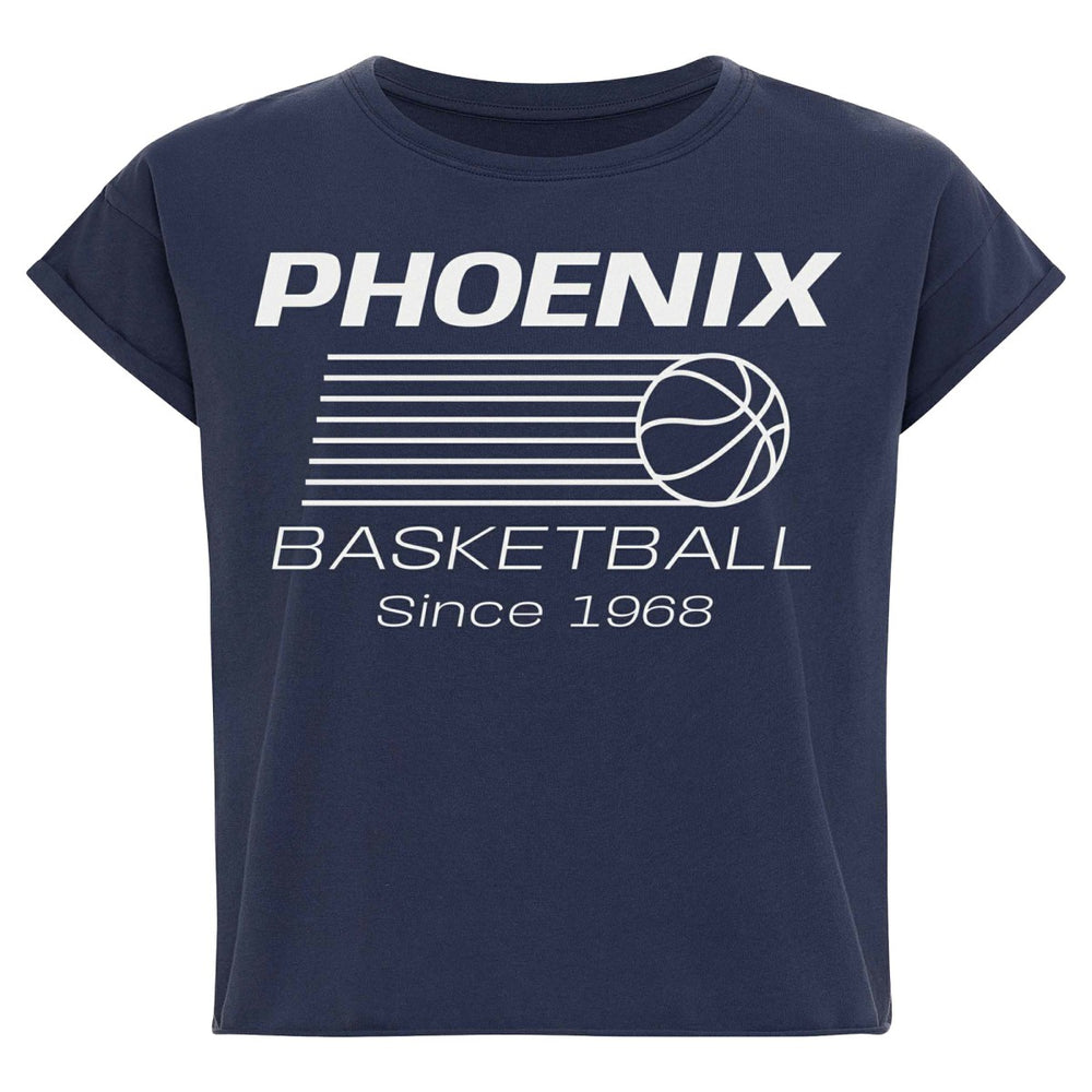 Blue Phoenix Suns Sportiqe Women's Athletic Club Collection Alana Premium Cropped T-Shirt | NBA