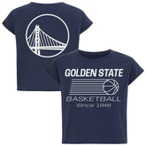 Blue Golden State Warriors Sportiqe Women's Athletic Club Collection Alana Premium Cropped T-Shirt sale | NBA
