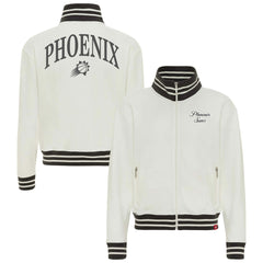 Cream Phoenix Suns Sportiqe Women's Athletic Club Collection Sutton French Terry Full-Zip Jacket | NBA