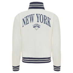 Cream New York Knicks Sportiqe Women's Athletic Club Collection Sutton French Terry Full-Zip Jacket | NBA