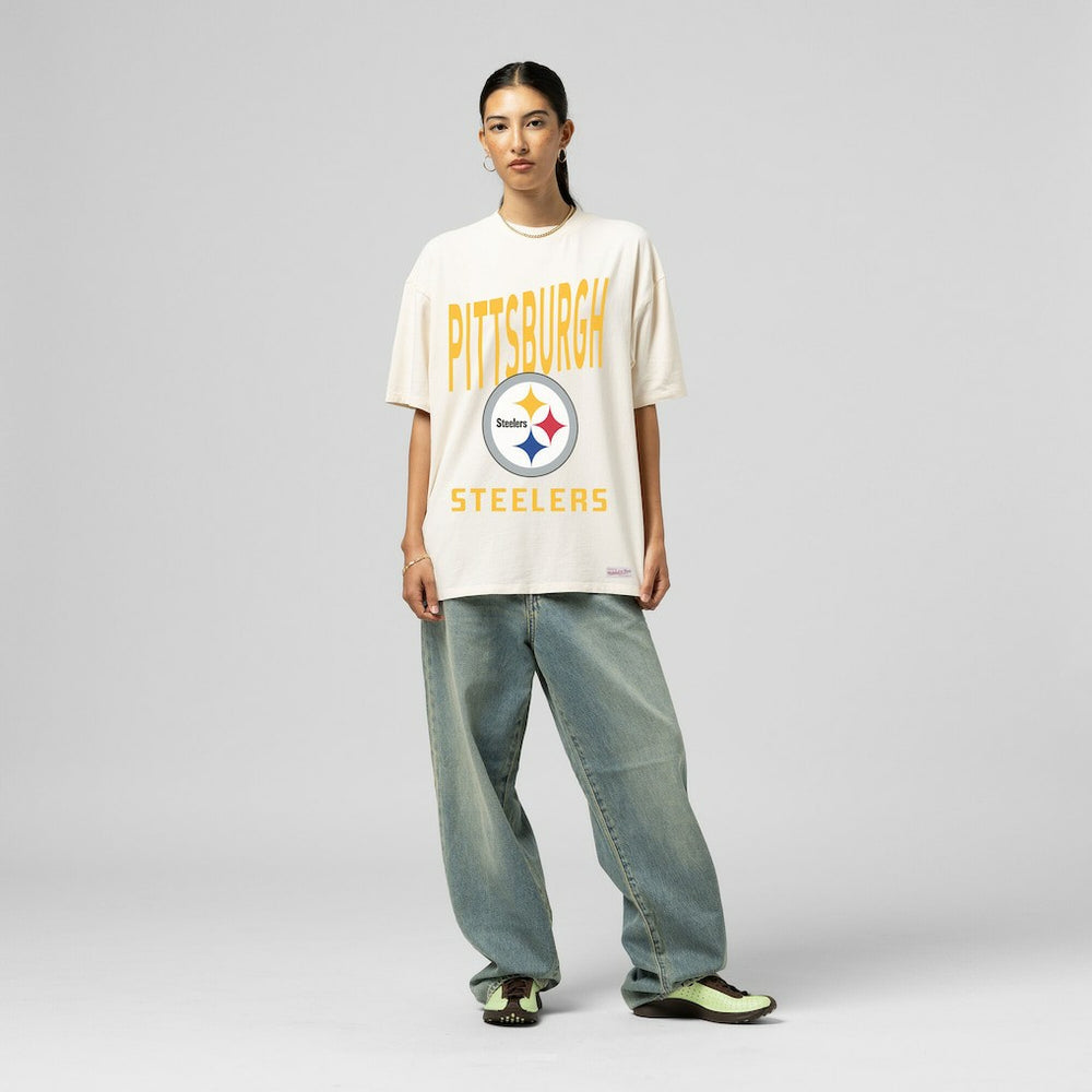 Pittsburgh Steelers Women's Logo Rise Boyfriend T-Shirt | NFL US
