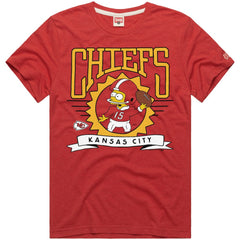 Kansas City Chiefs Homage x The Simpsons Unisex Tri-Blend T-Shirt | NFL On sale