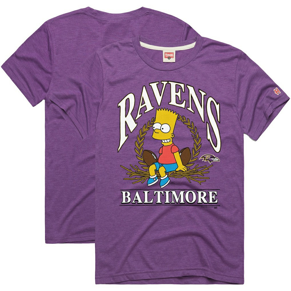 Baltimore Ravens Homage x The Simpsons Unisex Tri-Blend T-Shirt | NFL Outlet