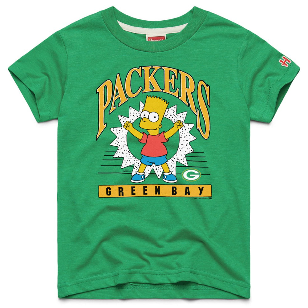 Green Bay Packers Homage x The Simpsons Youth Tri-Blend T-Shirt | NFL Online