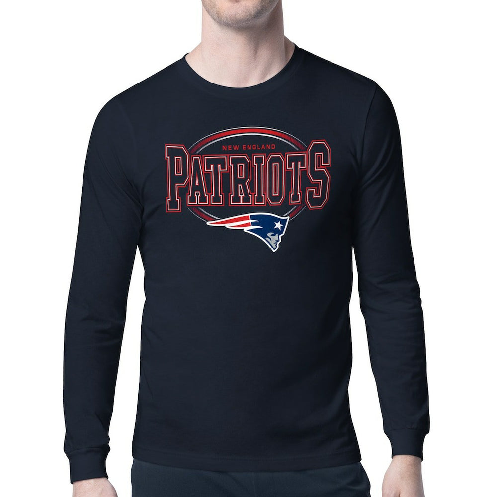 New England Patriots Starter Team Track Graphic Long Sleeve T-Shirt | NFL Discount