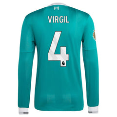 Virgil van Dijk Liverpool 2025/26 Third Long Sleeve Player Jersey