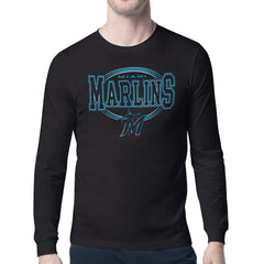 Miami Marlins Starter Team Track Graphic Long Sleeve T-Shirt - MLB T-shirts