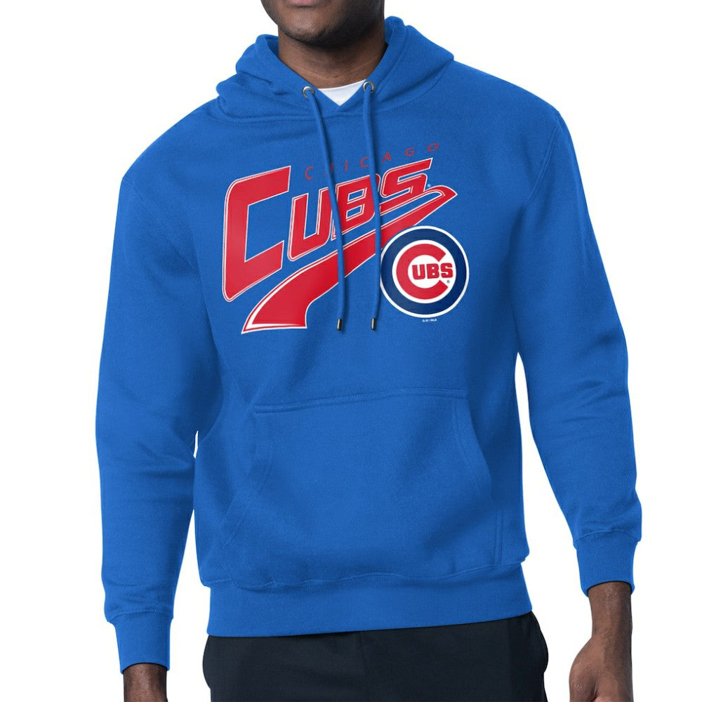 Chicago Cubs Starter Modern Tailsweep Fleece Tri-Blend Pullover Hoodie - MLB Hoodies