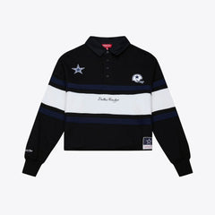 Dallas Cowboys Women's Cropped Long Sleeve Rugby Polo | NFL US