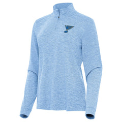 St. Louis Blues Antigua Mentor Long Sleeve Quarter-Zip Mock Polo - NHL