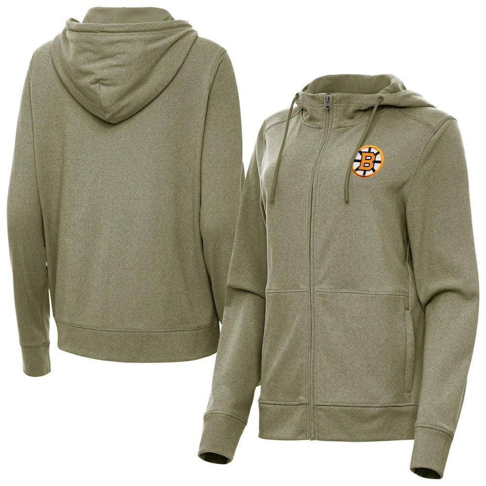 Boston Bruins Antigua Women's Seeker Full-Zip Hoodie - NHL Hoodies