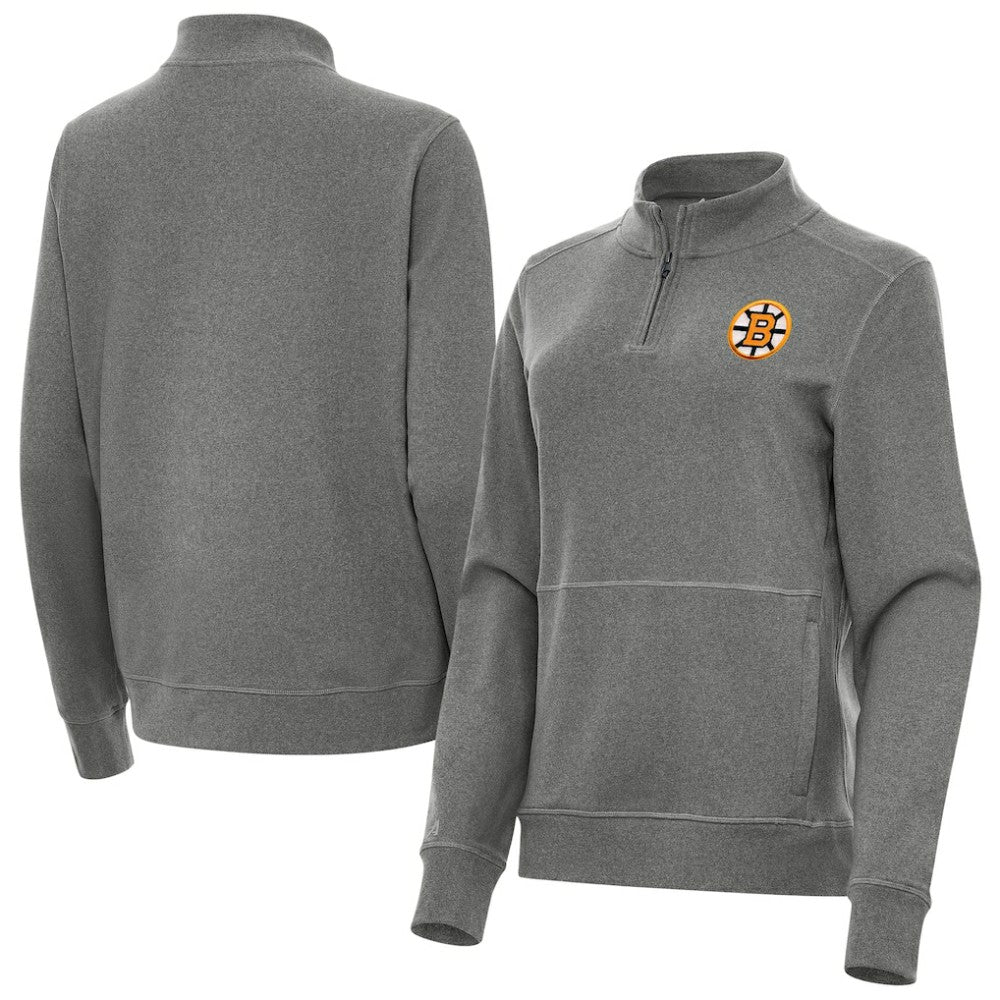 Boston Bruins Antigua Women's Crush Quarter-Zip Pullover - NHL Pullover