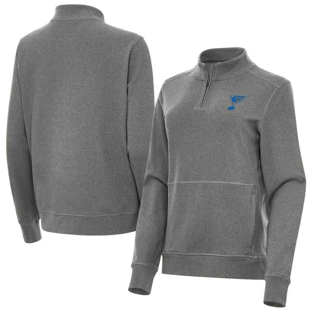 St. Louis Blues Antigua Women's Crush Quarter-Zip Pullover - NHL Pullover