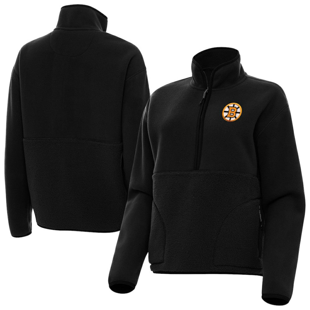 Boston Bruins Antigua Women's Figure Half-Zip Pullover - NHL Pullover