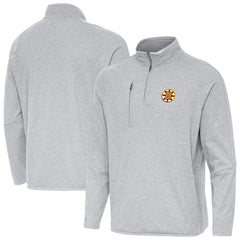 Boston Bruins Antigua Certain Tri-Blend Quarter-Zip Top - NHL