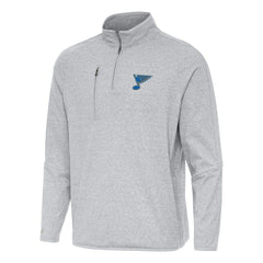St. Louis Blues Antigua Certain Tri-Blend Quarter-Zip Top - NHL