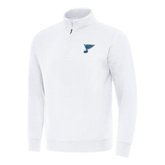 St. Louis Blues Antigua Victory Quarter-Zip Pullover Top - NHL Pullover