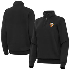 Boston Bruins Antigua Women's Victory Quarter-Zip Pullover Top - NHL Pullover