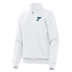 St. Louis Blues Antigua Women's Victory Quarter-Zip Pullover Top - NHL Pullover
