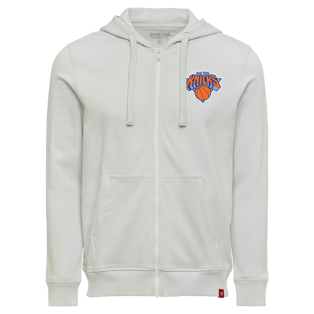 Gray New York Knicks Sportiqe Buxton Premium Full-Zip Hoodie | NBA