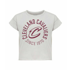 Gray Cleveland Cavaliers Sportiqe Women's Cropped Genuine Issue Collection Alana T-Shirt sale | NBA