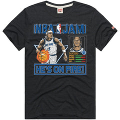 Charcoal Paolo Banchero Orlando Magic Homage Unisex NBA Jam Tri-Blend T-Shirt | NBA