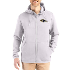 Baltimore Ravens Cutter & Buck Roam Epic Comfort Recycled Full-Zip Hoodie Jacket | NFL On sale