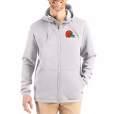 Cleveland Browns Cutter & Buck Roam Epic Comfort Recycled Full-Zip Hoodie Jacket | NFL Near me