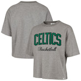 Gray Boston Celtics '47 Women's Pivot Drop Needle Cropped T-Shirt | NBA