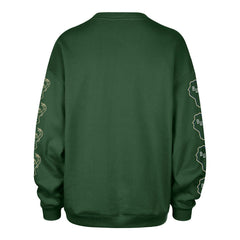 Hunter Green Milwaukee Bucks '47 Women's Go Big Oversized Sweatshirt | NBA