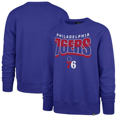 Royal Philadelphia 76ers '47 Unisex Brush By Headline Crewneck Sweatshirt | NBA