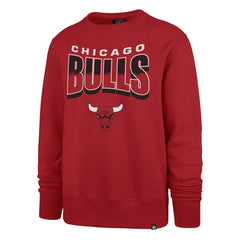 Red Chicago Bulls '47 Unisex Brush By Headline Crewneck Sweatshirt | NBA