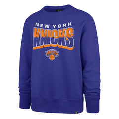 Blue New York Knicks '47 Unisex Brush By Headline Crewneck Sweatshirt | NBA