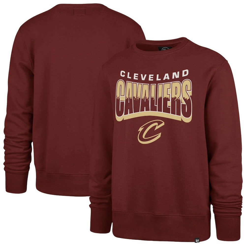 Wine Cleveland Cavaliers '47 Unisex Brush By Headline Crewneck Sweatshirt sale | NBA