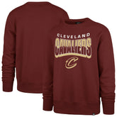 Wine Cleveland Cavaliers '47 Unisex Brush By Headline Crewneck Sweatshirt sale | NBA