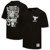 Black Chicago Bulls Hardwood Classics Overlap T-Shirt sale | NBA