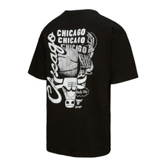 Black Chicago Bulls Hardwood Classics Overlap T-Shirt sale | NBA