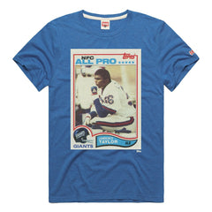 New York Giants Lawrence Taylor Homage Unisex NFL Topps Trading Card Tri-Blend T-Shirt | NFL On sale
