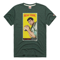 New York Jets Joe Namath Homage Unisex NFL Topps Trading Card Tri-Blend T-Shirt | NFL Hot