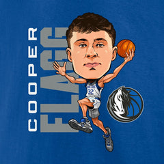 Blue Cooper Flagg Dallas Mavericks Caricature T-Shirt sale | NBA