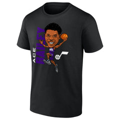 Black Ace Bailey Utah Jazz Caricature T-Shirt | NBA