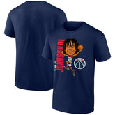 Navy Tre Johnson III Washington Wizards Caricature T-Shirt | NBA