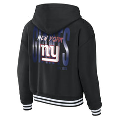 New York Giants WEAR by Erin Andrews Women's Lace-Up Fleece Hoodie | NFL Outlet