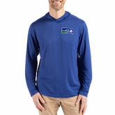 Seattle Seahawks Cutter & Buck Coastline Epic Comfort Eco Recycled Long Sleeve Hoodie T-Shirt | NFL Outlet