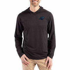 Carolina Panthers Cutter & Buck Coastline Epic Comfort Eco Recycled Long Sleeve Hoodie T-Shirt | NFL US