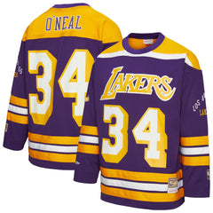 Purple Shaquille O'Neal Los Angeles Lakers Unisex Maxxed Out Fashion Hockey Jersey | NBA