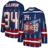 Navy Hakeem Olajuwon Houston Rockets Unisex Maxxed Out Fashion Hockey Jersey | NBA