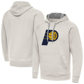 Cream Indiana Pacers Antigua Big Logo Victory Pullover Hoodie | NBA