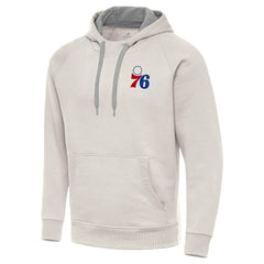 Cream Philadelphia 76ers Antigua Victory Pullover Hoodie | NBA