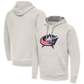 Columbus Blue Jackets Antigua Big Logo Victory Pullover Hoodie - NHL Hoodies